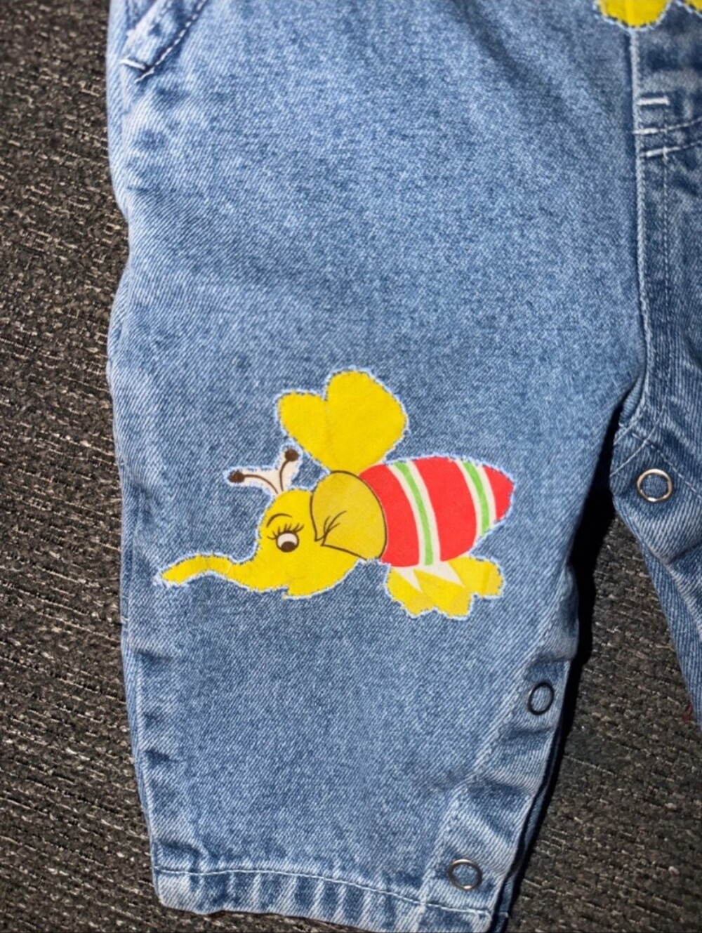 Vintage Disney Overalls. Old Navy Baby Winnie the Pooh Denim 0-6M Eeyore Kanga - Picture 3 of 7